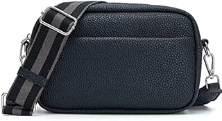 A-QMZL Crossbody Bag Womens Small PU Leather Handbags Removable Wide Strap Shoulder Bags Ladies Phone Bag for Women Girls Shopping,Dating,Daily Working,Travel (black)