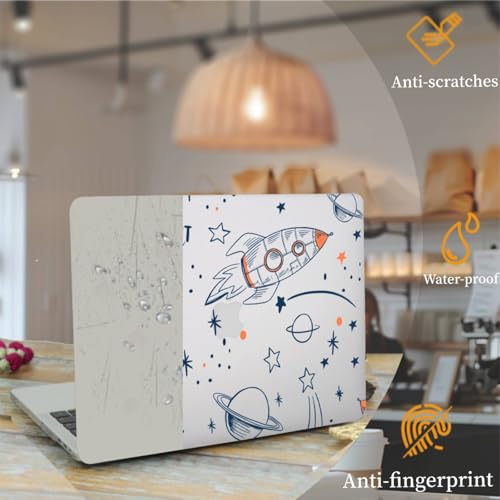 Protector MacBook Air 13 para viajar diseño espacio con funda teclado A2179 A1932 2