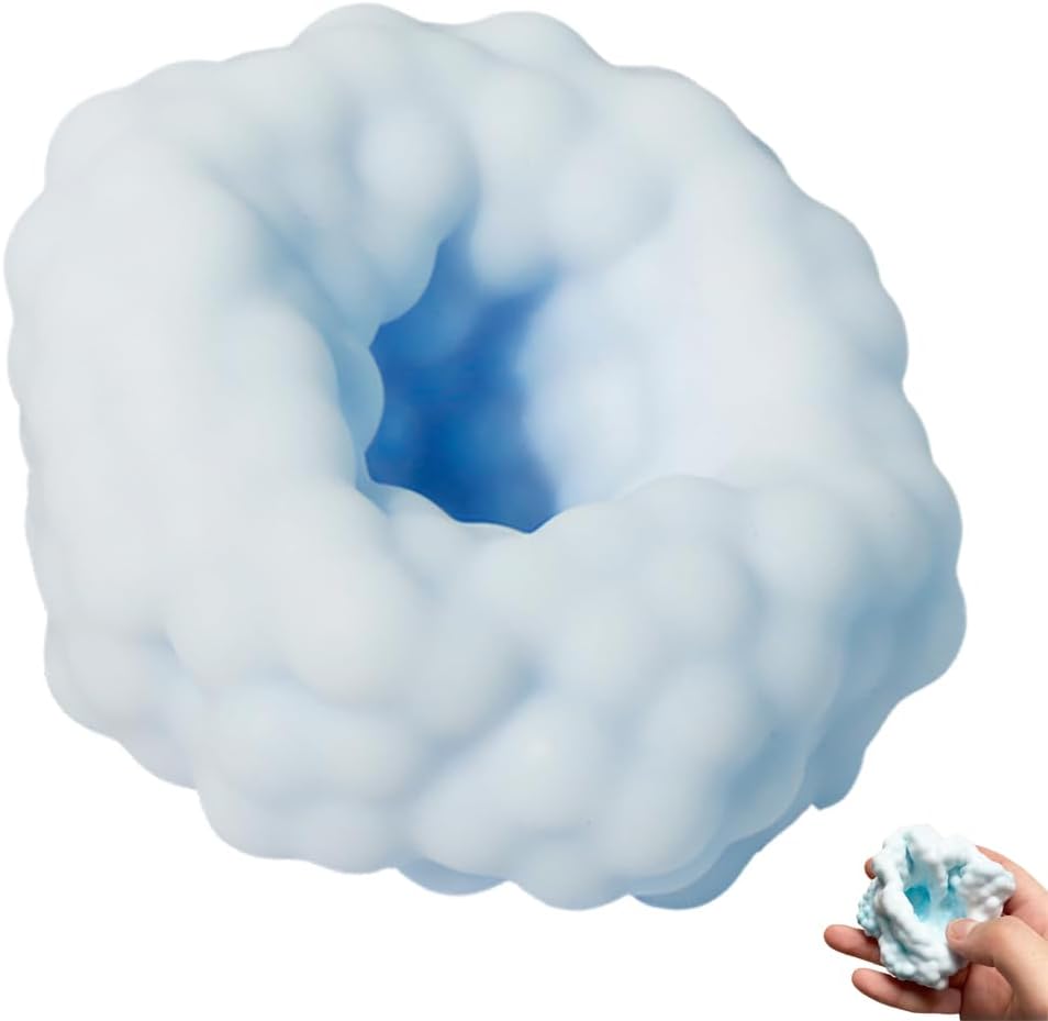 Soft Crunchy Stress Ball with Texture Bumps, Crunchy Squishys, Sensory Stress Relief Toy for Adults, Slow Rising Sensory Squeeze Balls, for Daily Use Offices Desk and Birthday Gifts (Blue)