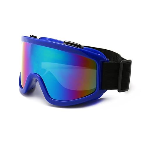 DUOBAGMA Schutzbrille Motorrad Helm Outdoor Sport Winddicht Staubdichte Augenbrille Ski Snowboard Goggles Motocross Riot Cont (blau)
