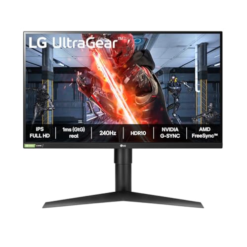 Monitor LG UltraGear 27GN750-27' IPS Full HD, 240Hz, 1ms (GtG), NVIDIA G-Sync, HDMI, USB 3.0 e Ajustes de Inclinação, Preto