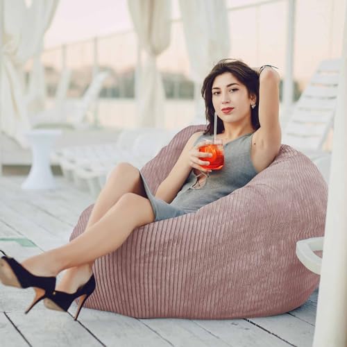 DreamRoots Sitzsack Cord Erwachsener Sitzsäcke Jugendlicher Teenager 80x80x120cm - Sitzsack mit...