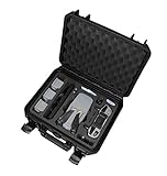 La incrustación ofrece espacio para: 1x DJI Mavic Air 2 incl. batería, cuando está plegado, con las hélices montadas y (con o sin) protección de cardán, 1x mando a distancia estándar (con palos montados), 1x carrera de carga triple con fuente de alimentación y cable de conexión (también adecuado para el Reino Unido de 3 pines),