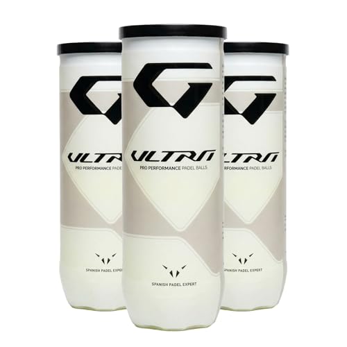 GOLIAT Ultra – Pack 3 Botes de Pelotas de Entrenamiento para Pádel (3 Pelotas/Bote) | Pelotas Estables para Práctica y Sesiones Largas | Ideal para Clubes y Jugadores Ocasionales