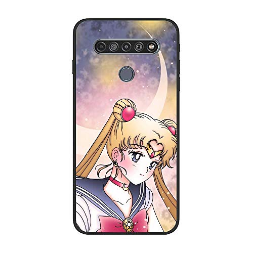 Black Matte Slim Liquid Flexible Fundas Soft Case Back Cover for LG Stylo 6-Pretty Soldier-Sailor Moon 2