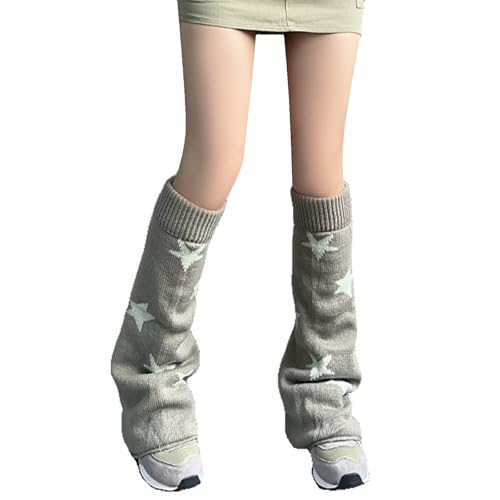 Image of WODECASA Girls Kawaii Leg Warmers Knitted Flared Leg Sleeves Goth Crochet Baggy Cuff Ankle Heap Socks