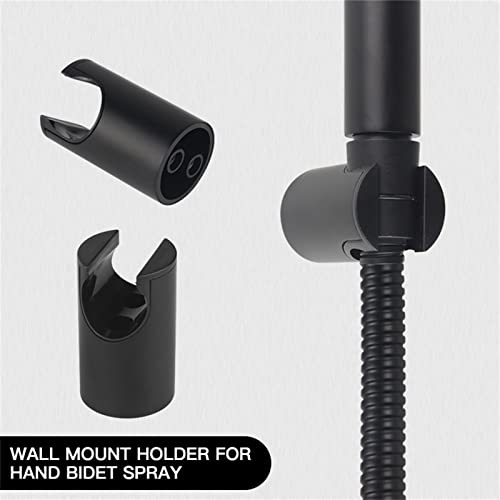 Rociador de bidé para inodoro negro de acero inoxidable con kit de mano para grifo de baño 6