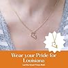 Lucky Feather Louisiana State Shaped Necklace | 14k Gold-Dipped Pendant Necklace | Easter Basket Stuffer| State Love Fashion Jewelry For Women | Dainty Necklace For Women | Great Gift Idea #2