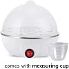 Egg Boiler Electric Egg Cooker 7 Egg Capacity Boiled Egg Maker for Soft, Medium, Hard Boiled Eggs, Includes Poaching Trays