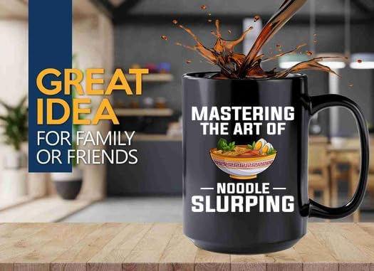 Ramen Coffee Mug 15oz Black -Mastering the art of - Food Lovers chicken pumpkin vegan pantry spicy noodles image 2