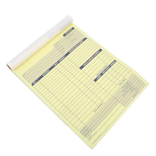 Factura de trabajo de 2 piezas para evitar pérdidas de registros de cobro