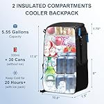 Backpack Cooler Insulated Leak Proof 30/45 Cans, 2 Insulated Compartments Thermal Bag, Portable Lightweight Beach Travel Camping Lunch Backpack for Men and Women - Image 2