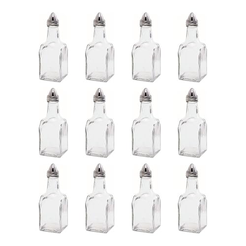 Chabrias Traditional Vinegar & Oil Dispenser - 5oz / 140ml Vinegar & Oil Bottle Drizzler (12)