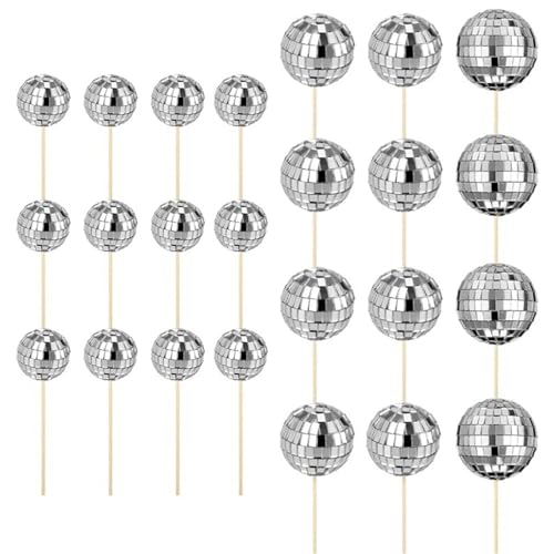 XINYIN 24 Discos Cake Inserts Cupcake Toppers Ornament per Feste A Tema Elegante Celebrazione Accessori per Torta