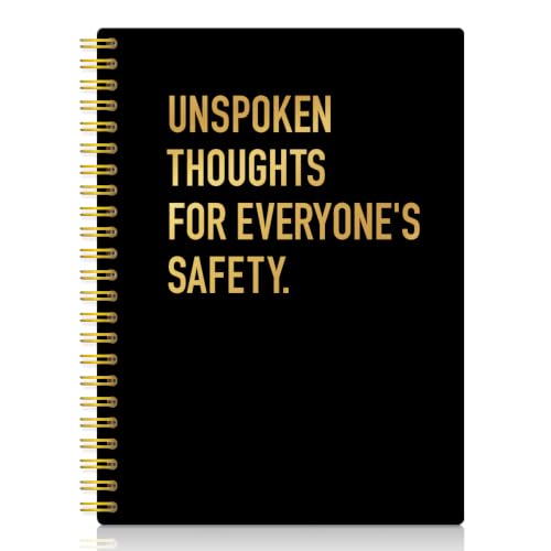 Carnet de notes inspirant noir et or avec reliure spirale pour femme