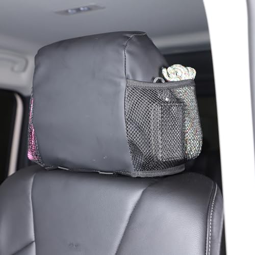Housse d'appui-tête de voiture noire premium, robuste et douce