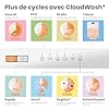 COMFEE' CDWPB1215PB-EU Lave-vaisselle Entièrement Intégré avec 12 Couverts, Lavage Cloud Wash, Séchage Supplémentaire, Lave-vaisselle Encastrable avec Démarrage Différé, Lavage Rapide - Blanc