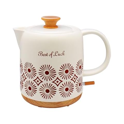 Ceramic Electric Kettle, 1000W/1.0L Auto Shut-Off, Boil-Dry Protection (A05) Cover