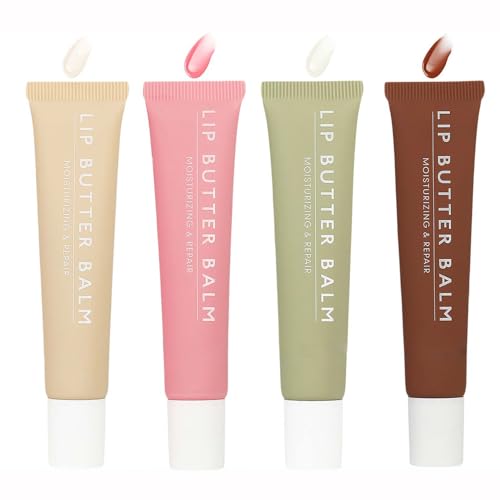 Tinted Lip Butter Balm 4 Pcs Moisturizing Natural Lip Balm Contains Shea Butter Hydrating Lip Balm Lip Care For Dry Lips