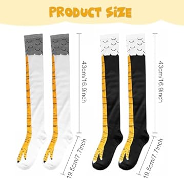 Chaussettes Montantes Pour Jambes De Poulet - Chaussettes Fantaisie