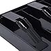 Cash Register Insert Tray, Cash Register Drawer Replacement 3 Bills 3 Coins Money Storage Box for Supermarkets, Shops, Hotels(Black)