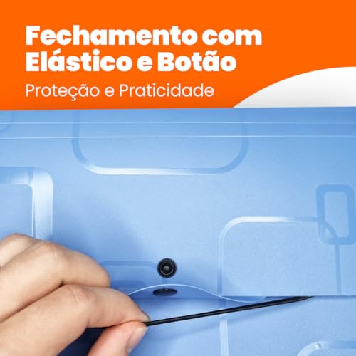 Pasta sanfonada A4 com 12 divisórias Azul 6070.c Dello