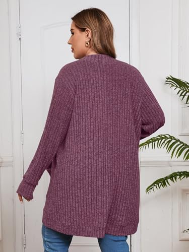 Image of BELAROI Women Plus Size Cardigan Sweater Fall Outfit