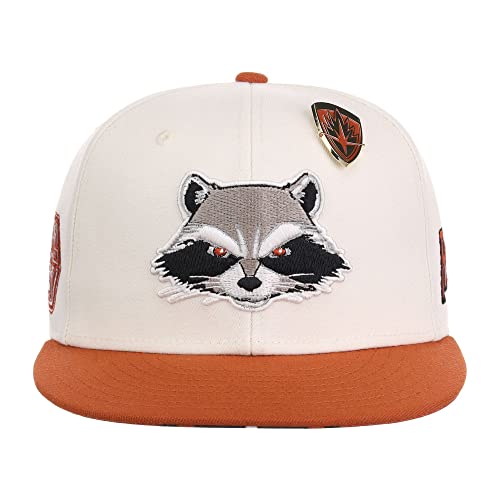 Marvel Rocket Colorblock W/Printed Uv Fitted Cap (Ivo/Dkorg, 7 1/4) #TOP1
