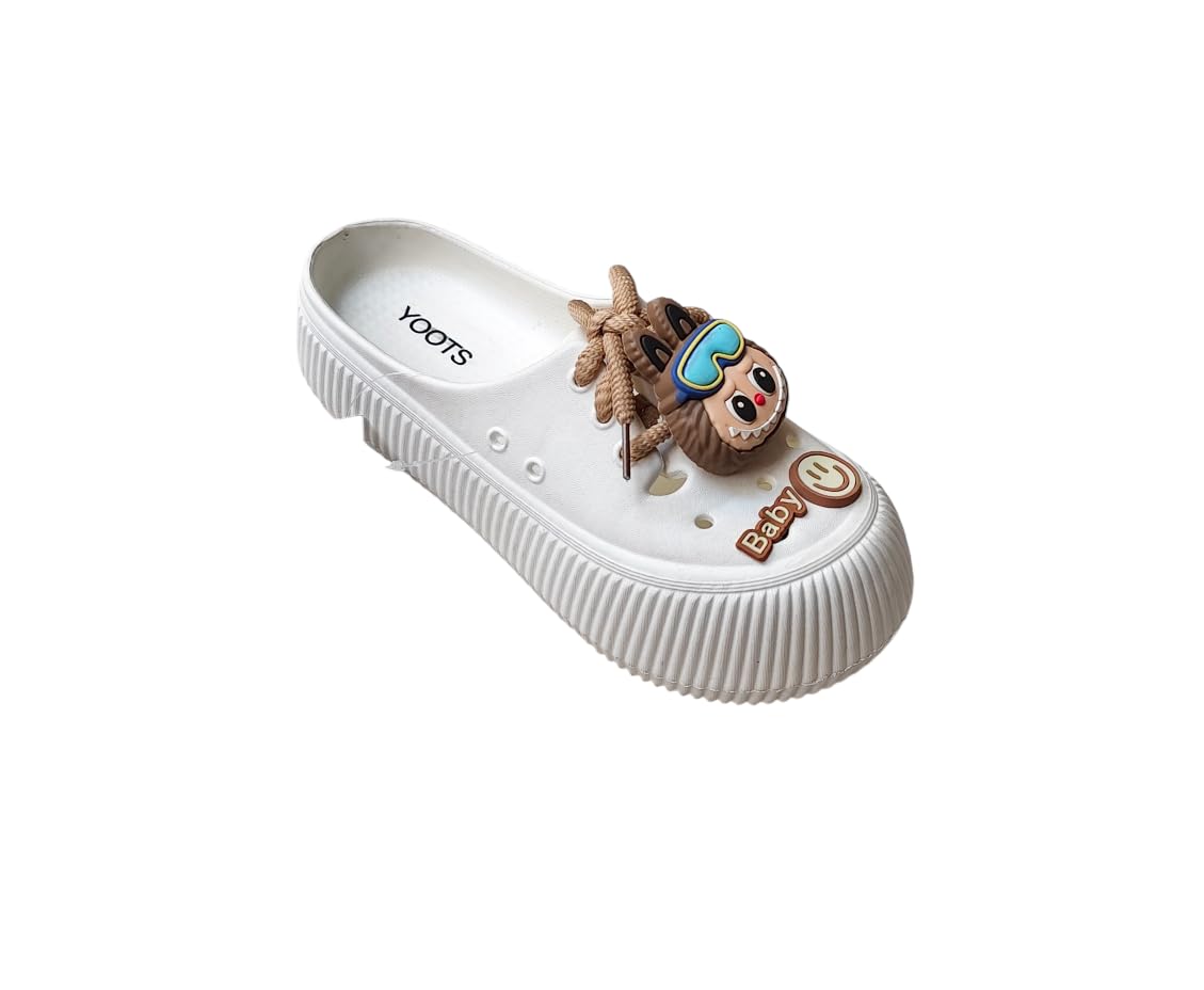 Airostride Women's Fashionable Lightweight Platform Clogs - White (UK Footwear Size System, Adult, Women, Numeric, Medium, 4)-image-32