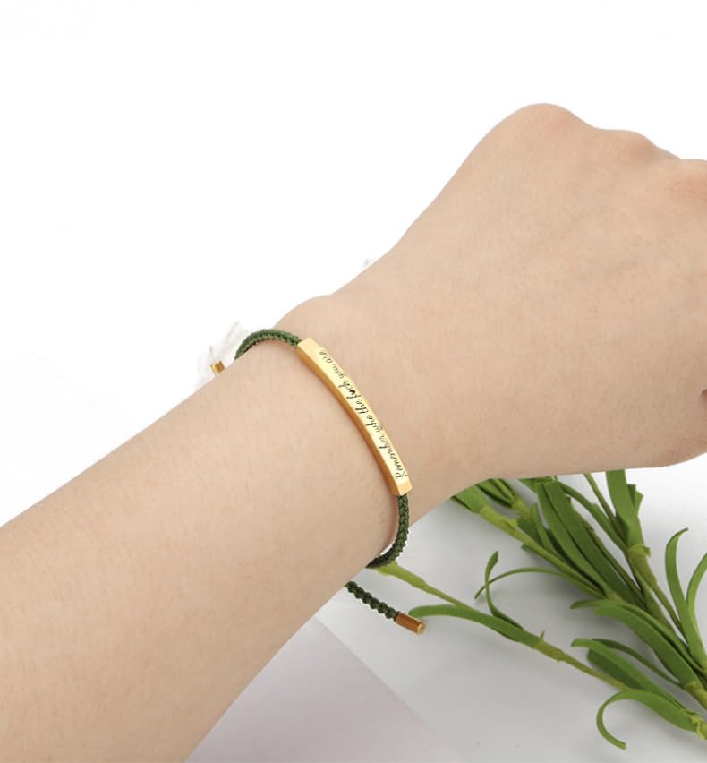 Be Kind of a B Tube Bracelet, Adjustable Hand Bradied Wrap Stainless Steel Handmade Engraved Inspirational Bracelet for Women To My Daughter/Best Friend Inspirational Jewelry2