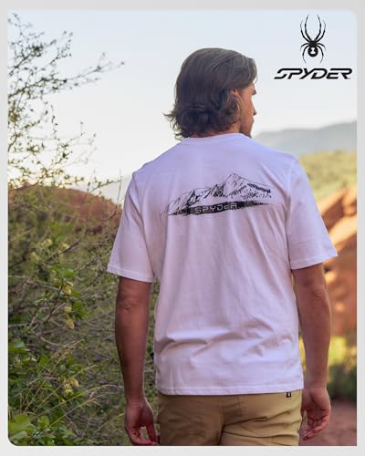 Spyder Mens T-Shirts - Soft Cotton Blend Crew Neck Short Sleeve Graphic Tees for Men - Casual Shirts for Daily Wear (S-XL)3