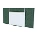 Ghent Style E 4 x 12 Feet Combination Board, Porcelain Magnetic Whiteboard and Recycled Rubber Bulletin Board, Confetti , Made in the USA