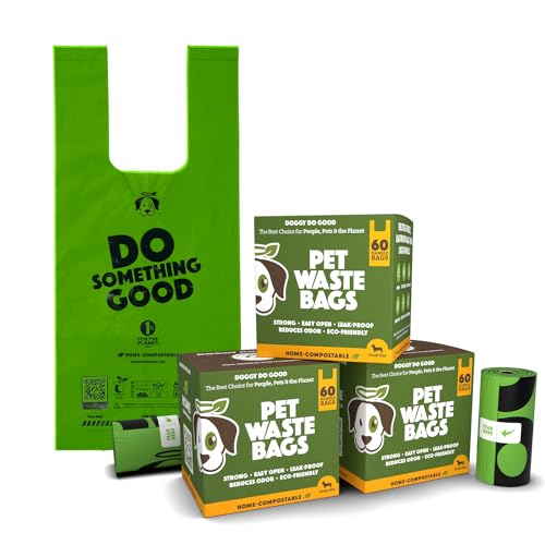 Image of Doggy Do Good Poop Bags for Dogs (180 Ct), Easy Open Dog Poop Bags Rolls, Certified Home Compostable