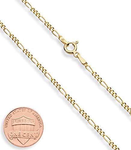 Diamond-Cut Figaro Link Chain Necklace 