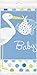 Blue Stork Baby Shower Plastic Tablecloth, 84" x 54"