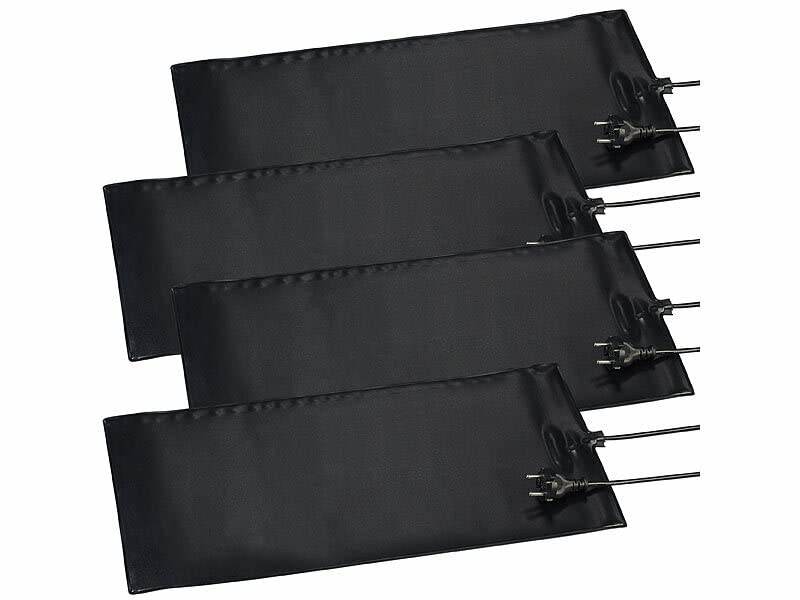 Royal Gardineer 4er-Set Heizmatten für Pflanzenanzucht/Terrarien, Größe S, IP67, 20 W