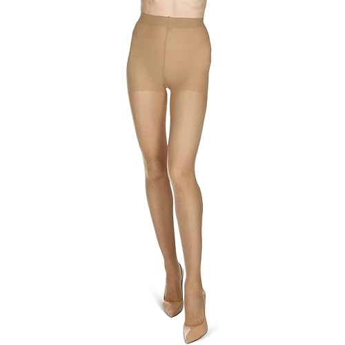 Melas 6-Pack Women's Pantyhose, 12 Denier, Sheer Control Top, Invisible in Open-Toe Shoes