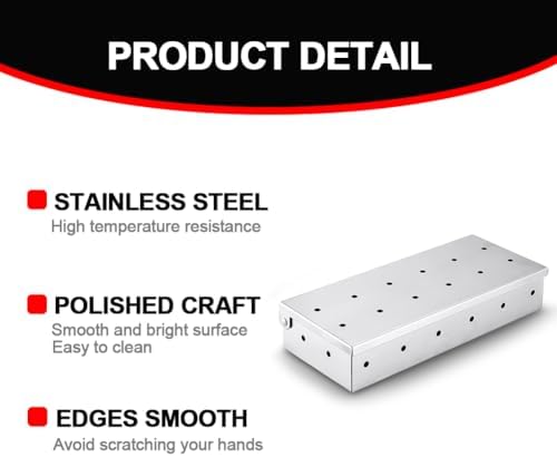 BBQ Smoker Box For Smoking: Stainless Steel BBQ Grilling Accessories For Gas, Electric Or Charcoal BBQ Grill