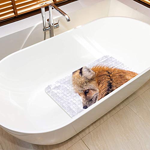 Tapis de bain antidérapant à ventouses et trous d'évacuation Bennigiry