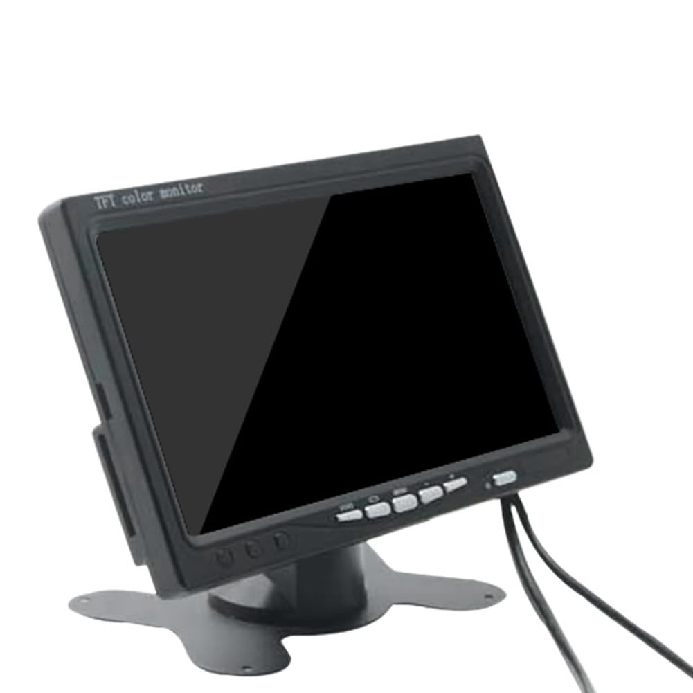 TsoLay Mini TV Monitor HD de 7 Pulgadas 800X480 Pantallas LCD PortáTiles para AutomóVil en DVD/CMMB Dos Entradas para Camiones AutomóViles Pasajeros