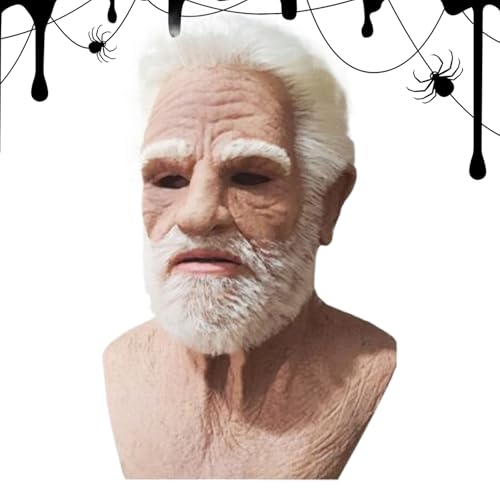 Masque d'Halloween en latex pour homme avec casque réglable adulte