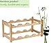 Wine Rack 8 Bottle 2-Tier Eco-Friendly Bamboo Wine Storage Easy-Assembly Space-Saving for Wine Lovers,Kitchen Wine Organizer for Countertop,Pantry, Home,Room Decor,Bar
