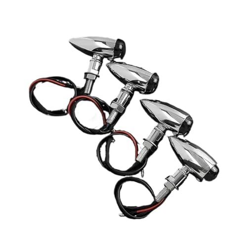 Clignotant universel EM Bullet pour moto avec finition chromée miroir