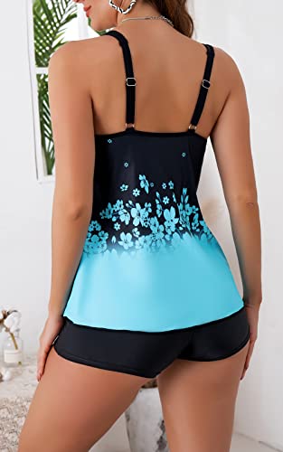 B2prity Tankini Swimsuits for Women Two Piece Bathing Suits Tummy Control Long Torso Tank Tops with Shorts2