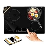 Extra Large Translucent Induction Cooktop Protector Cover Mat (Magnetic) 21.2x35.4 In, Stove Top Cover for Electric Stove, Silicone Stove Mat for Glass Top Stove,Range Covers for Electric Stove