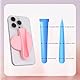 BOXOB Lipgloss-Handyhülle, Herzförmiger Lipgloss-Handyhüllenhalter aus Silikon Griffiger Lippenstift-Handyhalter Tragbare Lippenstift-Handyhülle für iPhone Android (Pink)