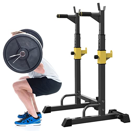 Estante de Barra Soporte Para Pesas Squat Rack Stand Altura Ajustable Rack de Sentadillas Cover