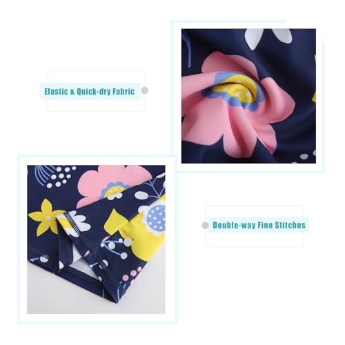 Image of Girls 3 Piece Swimsuits Set Long Sleeve Rash Guard for Girls Tankini Bathing Suits Beach Swimwear 3-16 Years