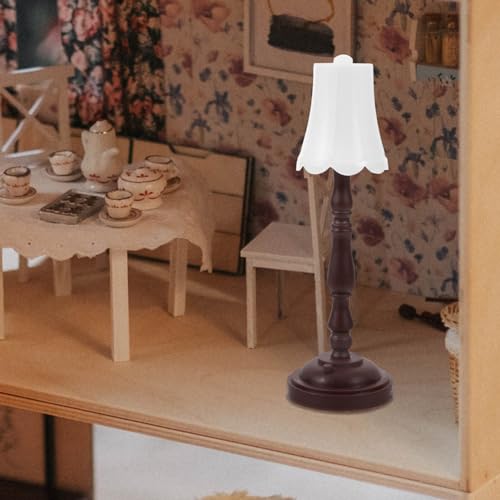 ibasenice Mini Lâmpada De Mesa Lâmpada De Mesa Para Casa De Bonecas 1:12 Modelo De Luz Em Miniatura