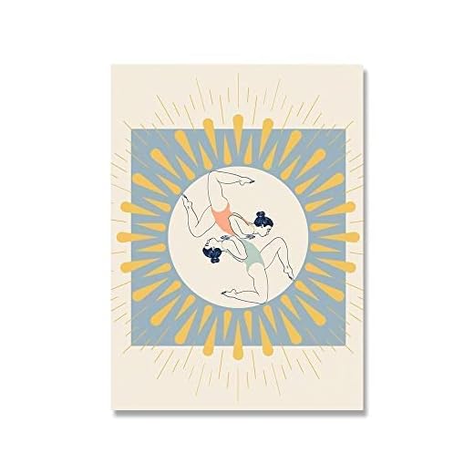 Yoga Canvas Väggkonst Solenergi Två kvinnor Posters Modernt modemålningar Kreativitetstryck Modernt vardagsrum Inredning Bilder60x90cm x1 Ramlös